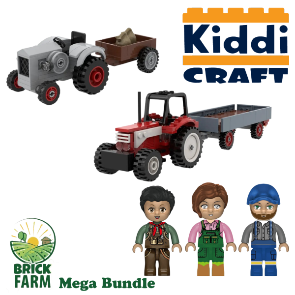 Kiddicraft Brickfarm Bundle KC1109 & KC1110 Klemmbausteine
