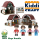 Kiddicraft Ponyhof Bundle – KC1106 Ponyhof + KC1107 Außenboxen – Klemmbausteine Pferdehof