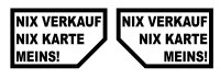 Auto Aufkleber Doppelpack „Kein Verkauf –...