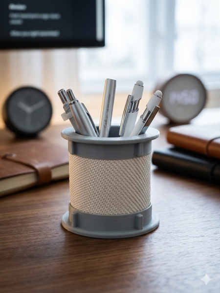 Unikat Stifthalter aus echtem Feuerwehrschlauch – Handgefertigt | Industrial Style Desk Organizer