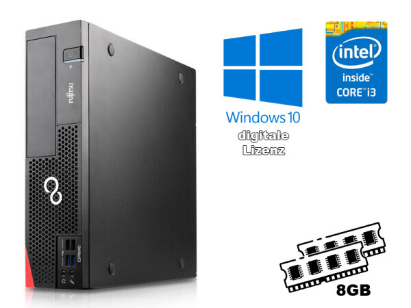 Fujitsu Esprimo PC D556 E90+ Intel Core i3 6100 @ 3,70GHz 8GB DDR4 RAM