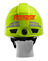 FEUERWEHR Helm-Schriftzug 19x3,5cm Rot | Helm Aufkleber...